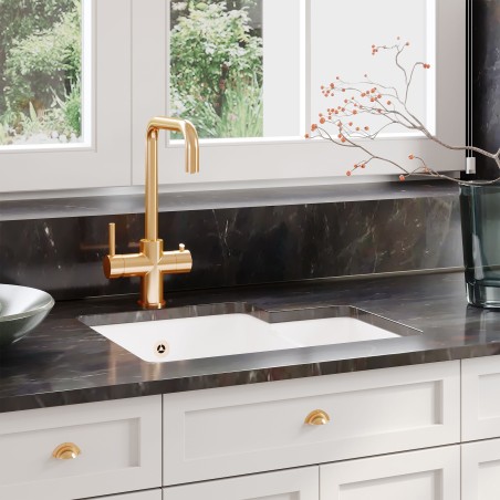 Fireclay Undermount Sink with Overflow 762mm(w) x 457mm(d) x 254mm(h)