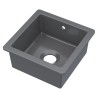 Black Fireclay Undermount Sink with Overflow 457mm(w) x 457mm(d) x 203mm(h)