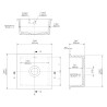 Black Fireclay Undermount Sink with Overflow 457mm(w) x 457mm(d) x 203mm(h)