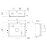 Black Fireclay Undermount Sink with Overflow 548mm(w) x 442mm(d) x 197mm(h)