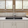 Black Fireclay Undermount Sink with Overflow 548mm(w) x 442mm(d) x 197mm(h)