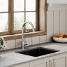 Black Fireclay Undermount Sink with Overflow 548mm(w) x 442mm(d) x 197mm(h)