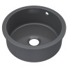 Black Fireclay Undermount Round Sink with Overflow 460mm(w) x 191mm(h)