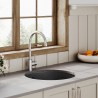 Black Fireclay Undermount Round Sink with Overflow 460mm(w) x 191mm(h)