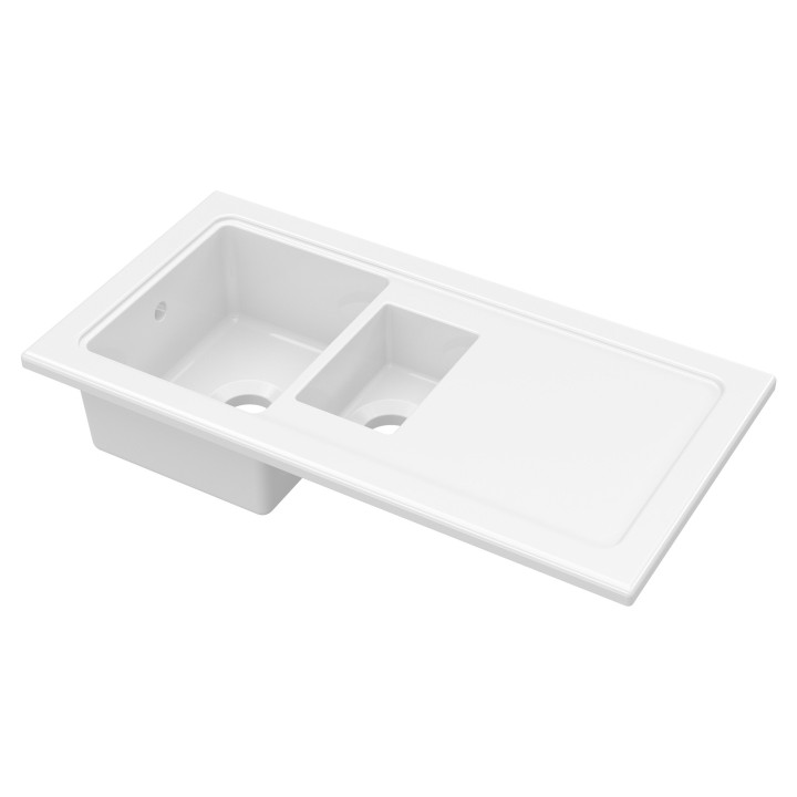 Fireclay Counter Top Sink 1.5 Bowl 1010mm(w) x 525mm(d) x 235mm(h)