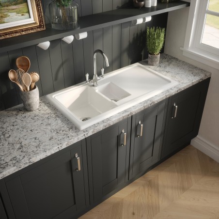 Fireclay Counter Top Sink 1.5 Bowl 1010mm(w) x 525mm(d) x 235mm(h)