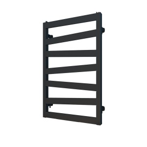 500mm (w) x 800mm (h) Lattice Matt Black Vertical Designer Radiator Towel Rail