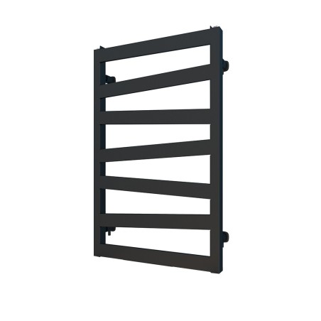 500mm (w) x 800mm (h) Lattice Matt Black Flat Panel Towel Rail Radiator