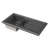 Black Fireclay Counter Top Sink 1.5 Bowl 1010mm(w) x 525mm(d) x 235mm(h)