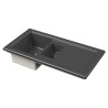 Black Fireclay Counter Top Sink 1.5 Bowl 1010mm(w) x 525mm(d) x 235mm(h)