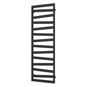 550mm (w) x 1600mm (h) Lattice Matt Black Vertical Designer Radiator Towel Rail