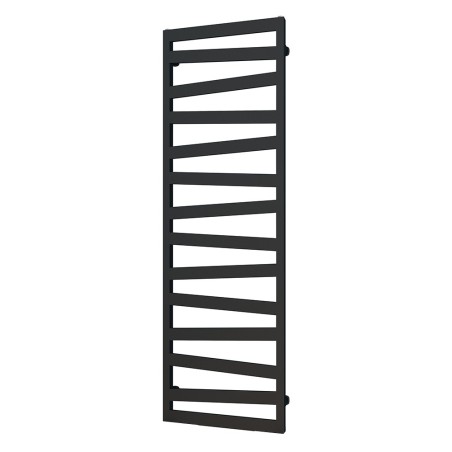 550mm (w) x 1600mm (h) Lattice Matt Black Flat Panel Towel Rail Radiator