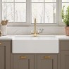 Fireclay Butler Sink with Tap Ledge  795mm(w) x 500mm(d) x 220mm(h)