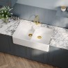 Fireclay Butler Sink with Stepped Weir 895mm(w) x 550mm(d) x 220mm(h)