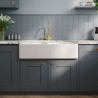 Fireclay Butler Sink  with Stepped Weir & Overflows 895mm(w) x 550mm(d) x 220mm(h)