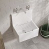 Fireclay Cleaner Sink with Grid 515mm(w) x 535mm(d) x 393mm(h)