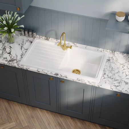 Fireclay Counter Top Sink Single Bowl 1010mm(w) x 525mm(d) x 235mm(h)