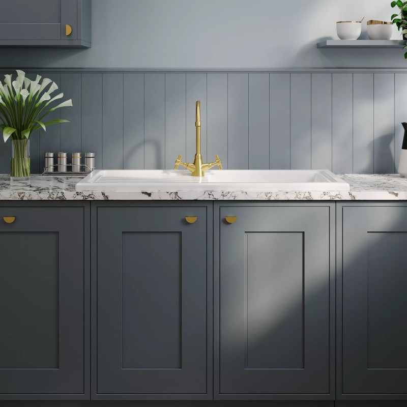 Fireclay Counter Top Sink Single Bowl 1010mm(w) x 525mm(d) x 235mm(h)