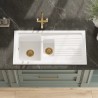Fireclay Counter Top Sink 2 Bowl 1010mm(w) x 525mm(d) x 235mm(h)