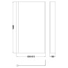 Brushed Bronze Square Top L-Shaped Designer Hinged Bath Screen & Fixed Return 805mm(w) x 1435mm(h) - 6mm Glass