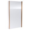 Brushed Bronze Square Top L-Shaped Designer Hinged Bath Screen & Fixed Return 805mm(w) x 1435mm(h) - 6mm Glass