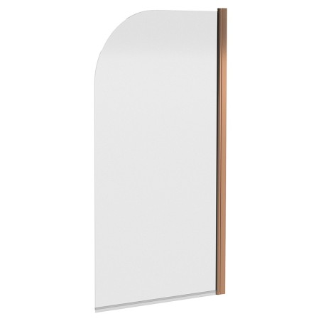 Brushed Bronze Round Top Hinged Bath Screen 790mm(w) x 1435mm(h) - 6mm Glass