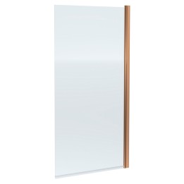 Brushed Bronze Square Hinged Top Bath Screen 790mm(w) x 1435mm(h) - 6mm Glass