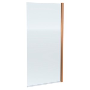 Brushed Bronze Square Hinged Top Bath Screen 790mm(w) x 1435mm(h) - 6mm Glass