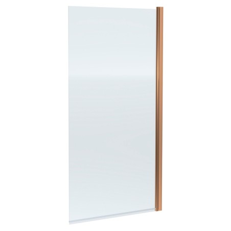 Brushed Bronze Square Hinged Top Bath Screen 790mm(w) x 1435mm(h) - 6mm Glass