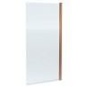 Brushed Bronze Square Hinged Top Bath Screen 790mm(w) x 1435mm(h) - 6mm Glass