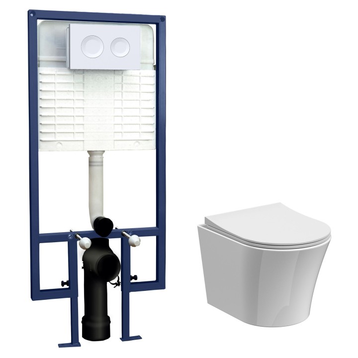 5 in 1 Round Wall Hung Pan & Concealed Cistern