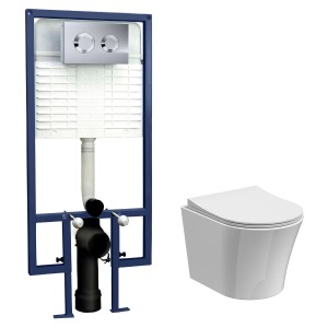 5 in 1 Round Wall Hung Pan & Concealed Cistern