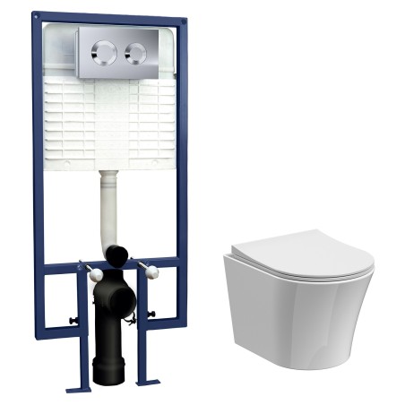 5 in 1 Round Wall Hung Pan & Concealed Cistern
