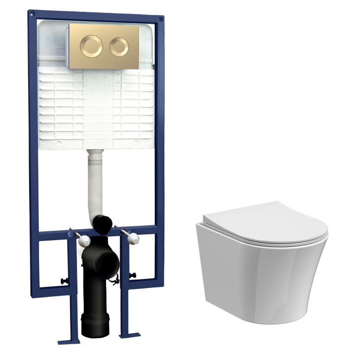 5 in 1 Round Wall Hung Pan & Concealed Cistern