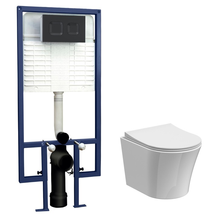5 in 1 Round Wall Hung Pan & Concealed Cistern