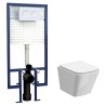 5 in 1 Square Wall Hung Pan & Concealed Cistern