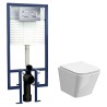 5 in 1 Square Wall Hung Pan & Concealed Cistern