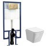 5 in 1 Square Wall Hung Pan & Concealed Cistern