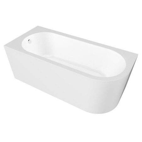 Crescent Back to Wall Corner Bath with Adjustable Feet & Panel - 1600mm(l) x 725mm(w) x 600mm(h)