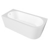 Crescent Back to Wall Corner Bath with Adjustable Feet & Panel - 1600mm(l) x 725mm(w) x 600mm(h)