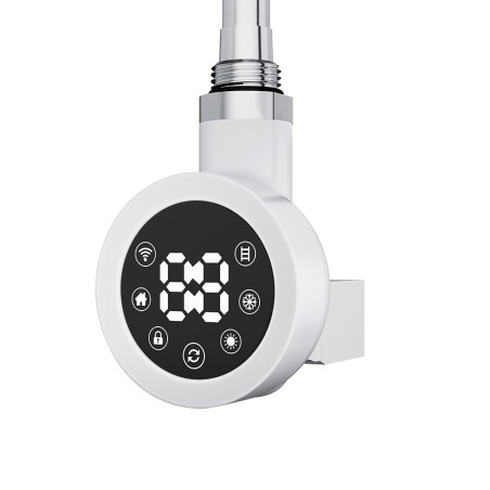 Cleo Round Smart WIFI White Electric Radiator Towel Rail Heating Elements