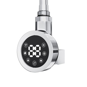 Chrome Cleo Round Smart WIFI Thermostatic Electric Heating Element (300W - 900W)