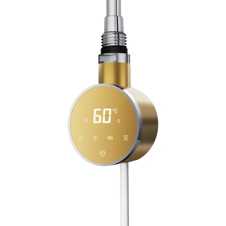 Cleo Round Smart WIFI Brushed Brass Electric Radiator Towel Rail Heating Elements
