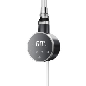Gunmetal Cleo Slimline Round Smart WIFI Thermostatic Electric Heating Element (300W - 900W)