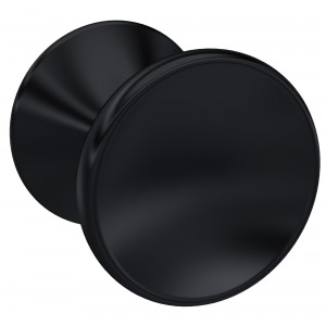 Matt Black Indented Round Knobs - 30mm (x2)