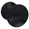 Matt Black Indented Round Knob - 30mm (w) x 30mm (h) x 29mm (d)