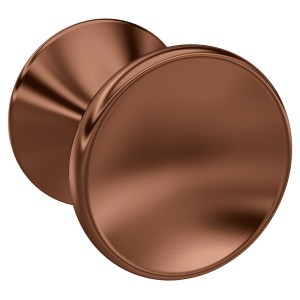 Brushed Bronze Indented Round Knobs - 30mm (x2)