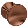 Brushed Bronze Indented Round Knobs - 30mm (x2)