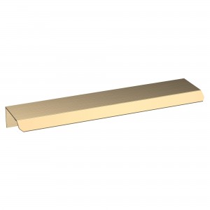 150mm Finger Pull Furniture Handles - Brushed Brass (x2)