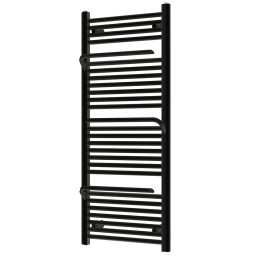 500mm (w) x 1200mm (h) Veno Matt Black Designer Heated Towel Rail